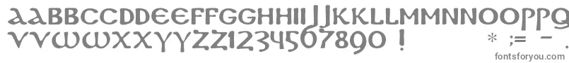 フォントDsCoptic – 白い背景に灰色の文字