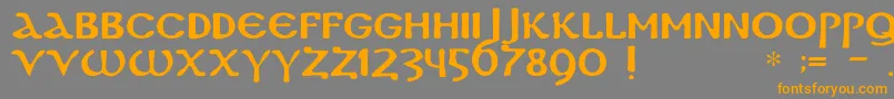 DsCoptic Font – Orange Fonts on Gray Background