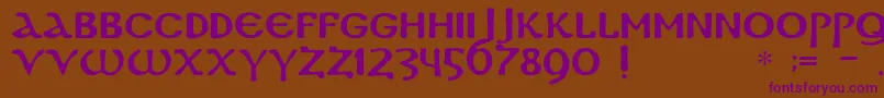 DsCoptic Font – Purple Fonts on Brown Background