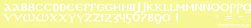 DsCoptic Font – White Fonts on Yellow Background