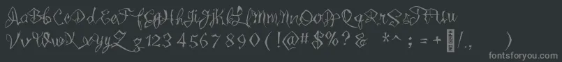 Wickedlittletown Font – Gray Fonts on Black Background