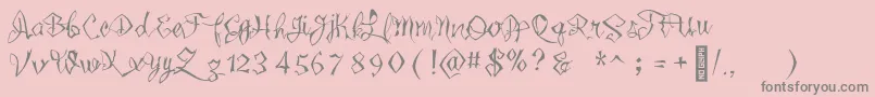Wickedlittletown Font – Gray Fonts on Pink Background