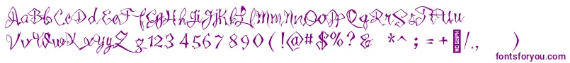 Wickedlittletown Font – Purple Fonts on White Background