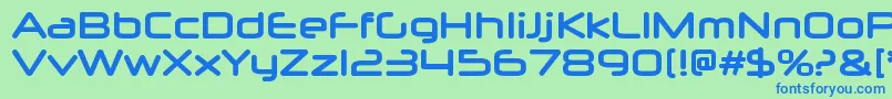 NeuropolxrgBold Font – Blue Fonts on Green Background