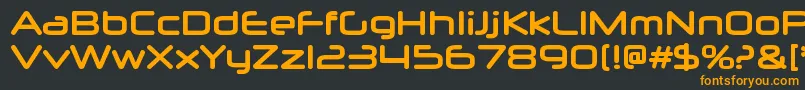 NeuropolxrgBold Font – Orange Fonts on Black Background