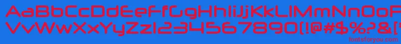 NeuropolxrgBold Font – Red Fonts on Blue Background