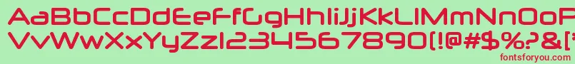 NeuropolxrgBold Font – Red Fonts on Green Background