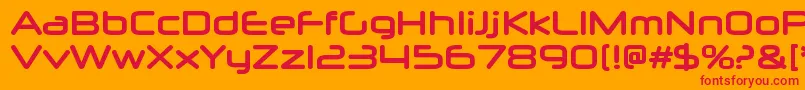 NeuropolxrgBold Font – Red Fonts on Orange Background