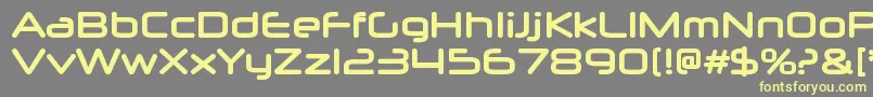 NeuropolxrgBold Font – Yellow Fonts on Gray Background