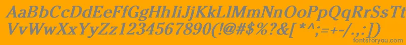 CheltenhamNormalBoldItalic Font – Gray Fonts on Orange Background