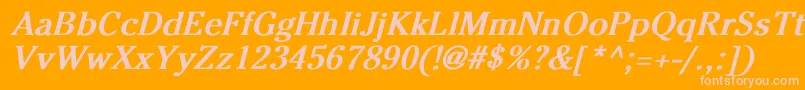 Police CheltenhamNormalBoldItalic – polices roses sur fond orange