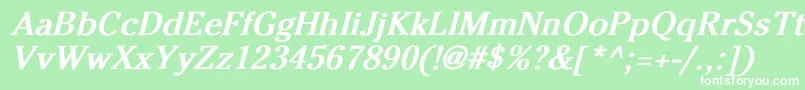 CheltenhamNormalBoldItalic Font – White Fonts on Green Background