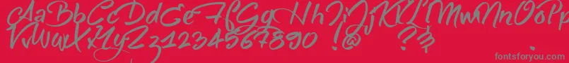 SheAlwaysWalksAloneDemo Font – Gray Fonts on Red Background