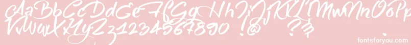 SheAlwaysWalksAloneDemo Font – White Fonts on Pink Background