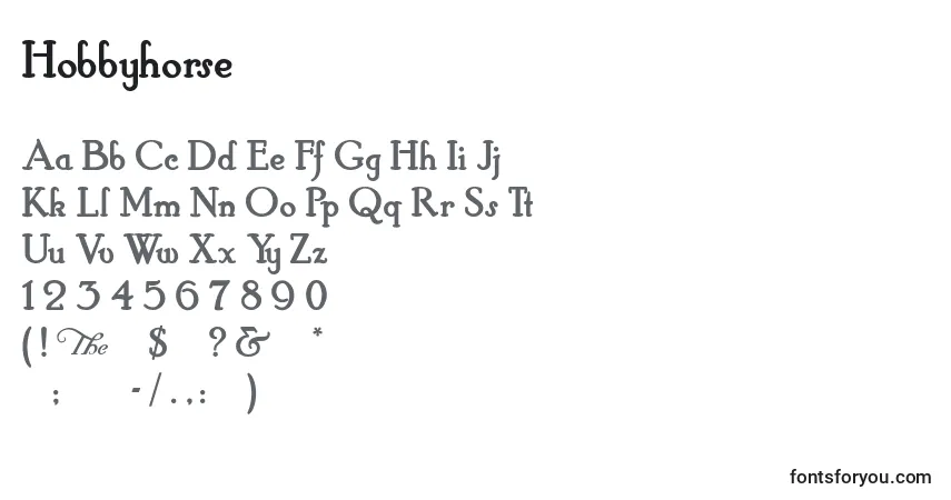 A fonte Hobbyhorse – alfabeto, números, caracteres especiais