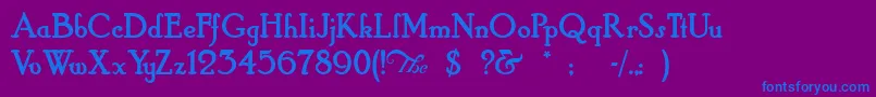 Hobbyhorse Font – Blue Fonts on Purple Background