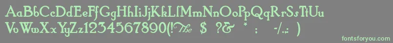 Hobbyhorse Font – Green Fonts on Gray Background