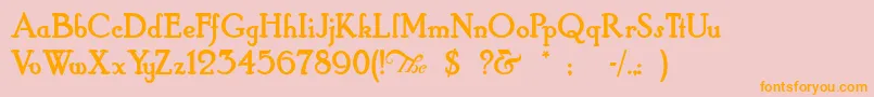 Hobbyhorse Font – Orange Fonts on Pink Background