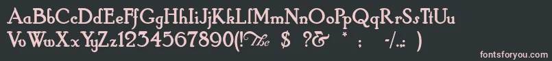 Hobbyhorse Font – Pink Fonts on Black Background
