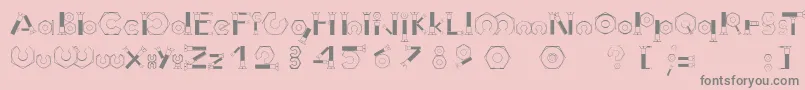 BoulonsTryout Font – Gray Fonts on Pink Background