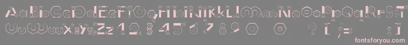 BoulonsTryout Font – Pink Fonts on Gray Background