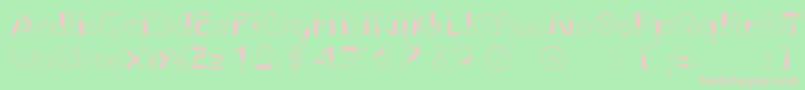 BoulonsTryout Font – Pink Fonts on Green Background