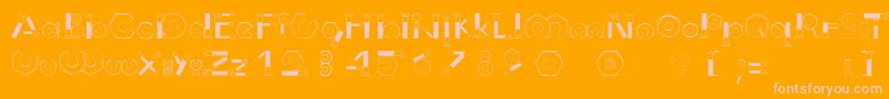 BoulonsTryout Font – Pink Fonts on Orange Background