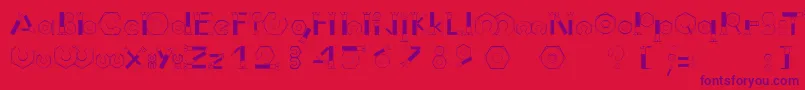 BoulonsTryout Font – Purple Fonts on Red Background