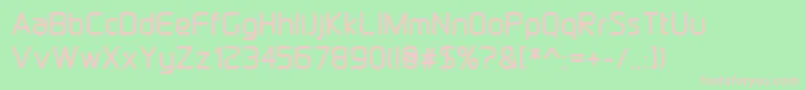 DraftwerkBold Font – Pink Fonts on Green Background