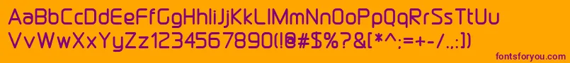 DraftwerkBold Font – Purple Fonts on Orange Background