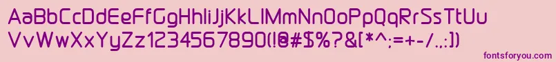 DraftwerkBold Font – Purple Fonts on Pink Background