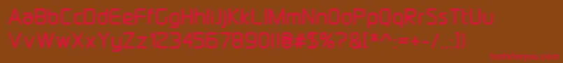 DraftwerkBold Font – Red Fonts on Brown Background