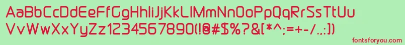 DraftwerkBold Font – Red Fonts on Green Background