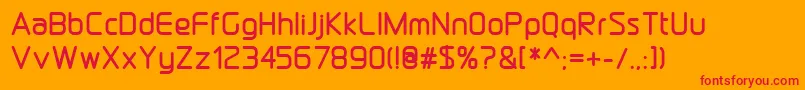 DraftwerkBold Font – Red Fonts on Orange Background