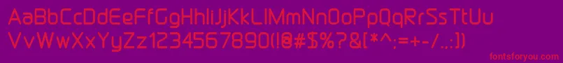 DraftwerkBold Font – Red Fonts on Purple Background