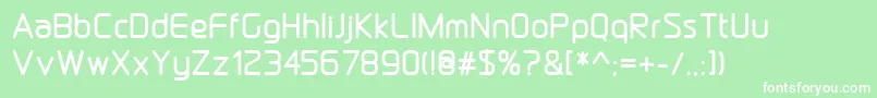 DraftwerkBold Font – White Fonts on Green Background