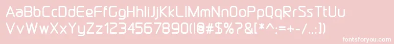 DraftwerkBold Font – White Fonts on Pink Background