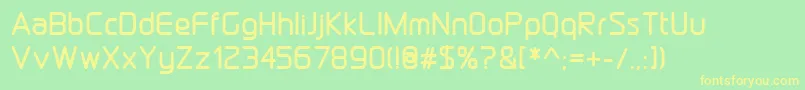 DraftwerkBold Font – Yellow Fonts on Green Background