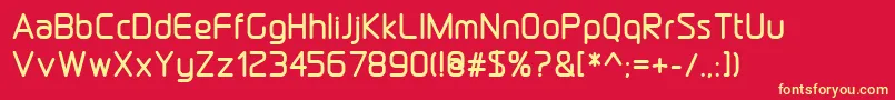DraftwerkBold Font – Yellow Fonts on Red Background