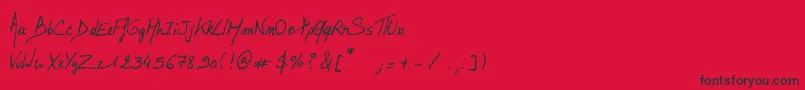 fuente LalexBigBadaboum – Fuentes Negras Sobre Fondo Rojo
