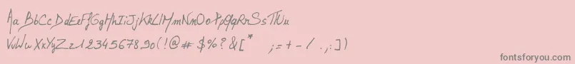 LalexBigBadaboum Font – Gray Fonts on Pink Background