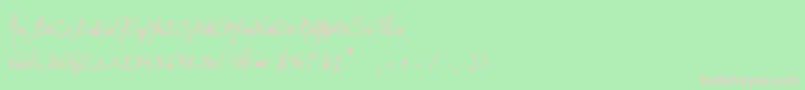 LalexBigBadaboum Font – Pink Fonts on Green Background