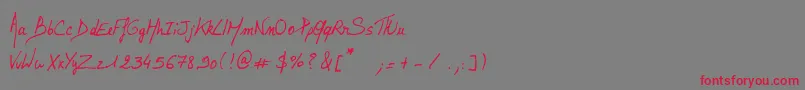 LalexBigBadaboum Font – Red Fonts on Gray Background