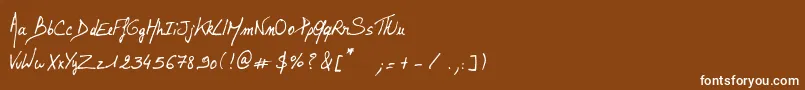 LalexBigBadaboum Font – White Fonts on Brown Background
