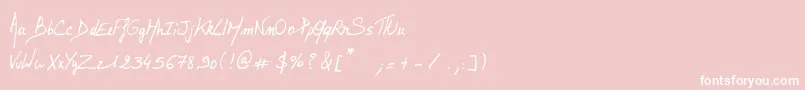 LalexBigBadaboum-Schriftart – Weiße Schriften auf rosa Hintergrund