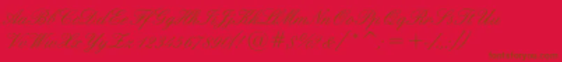 フォントSigroom – 赤い背景に茶色の文字