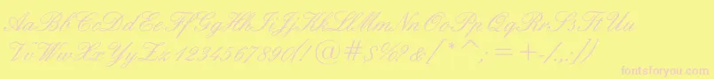 Sigroom Font – Pink Fonts on Yellow Background