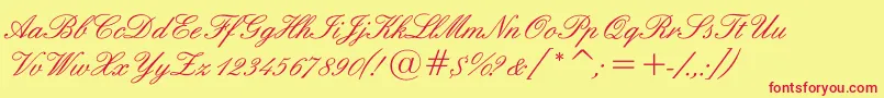 Sigroom Font – Red Fonts on Yellow Background