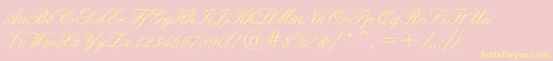 Sigroom Font – Yellow Fonts on Pink Background