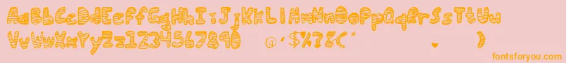 LoveInStripes Font – Orange Fonts on Pink Background